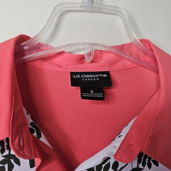 Liz Claiborne Career Floral Lightweight Button Down Size Small Coastal Cowgirl - Picture 3 of 9